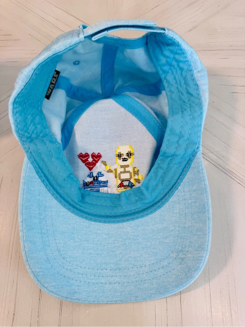 Star Wars C-3PO & R2-D2 Pixel Art Baseball Cap Hat Blue - OSFM